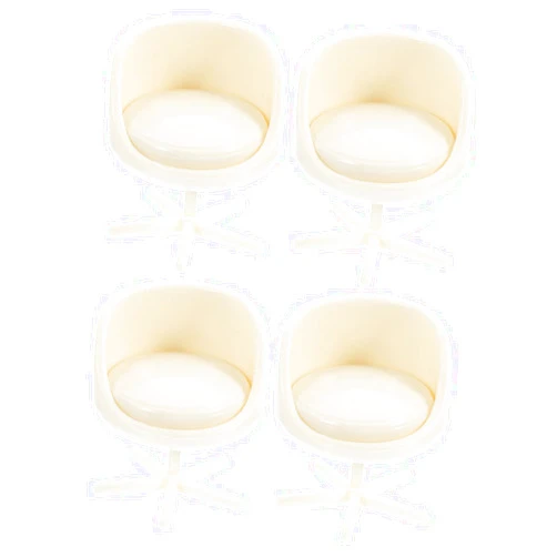 TOYANDONA 4pcs Dollhouse Armchair Miniature Office Chair Dollhouse Rotatable Chair Miniature Chairs Dollhouse Egg Chair Miniature Stool Mini Stool Doll House Decors 1/25