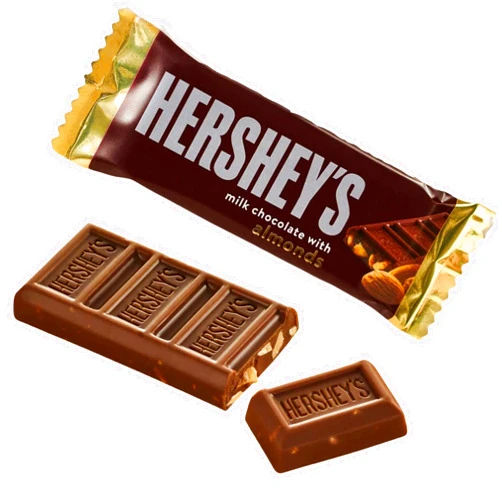 MASHBOX HersheysMilk Chocolate with Almonds Snack Size Candy Bars Bag, 2 LB