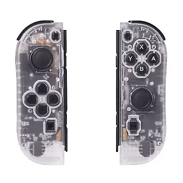 BESTSELLER2888 Joy Con (L/R) Replacement for Nintendo Switch - Left and Right Controllers Joy Pad Controllers for Nintendo Switch (Transparent White)