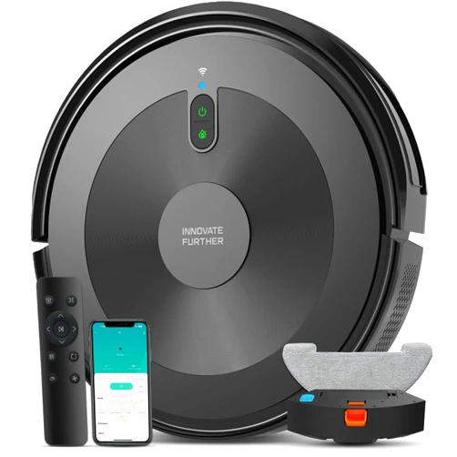 AZQQ Robot Vacuum and Mop Combo: Robot Vacuum Cleaner 2500Pa Strong Suction & Tangle-Free & Alexa/APP Control & Schedule Cleaning, Self-Charging Robotic Vacuum for Pet Hair, Hard Floor, Carpet (Dark Gray)