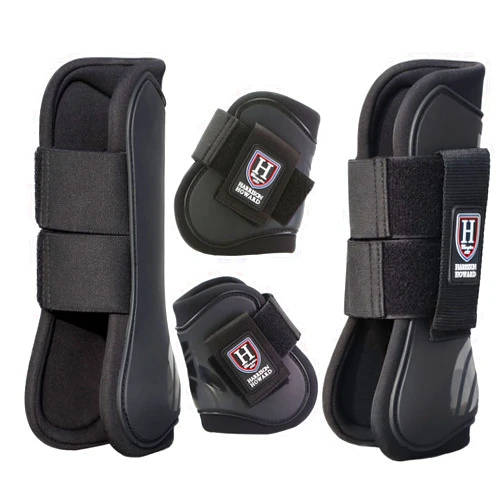Harrison Howard Horse Tendon Boots Open Front/Fetlock Boot for Horse Protective Boots for Jumping, Trail Riding Set of 4