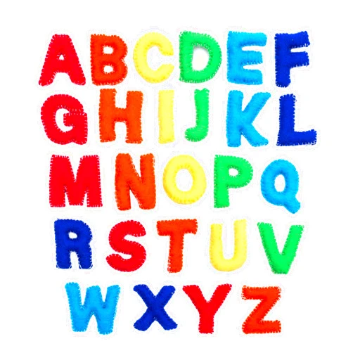 GLACIART ONE Stuffed Colored Felt Alphabet Letters - 26 pcs | Children Toy for Toddler Learning & Montessori Preschool Learning | Great as Nursery Wall Art or Kids Room Decor | Hand-Made & All Natural