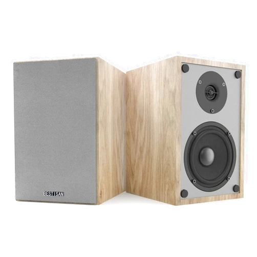 BESTISAN Bookshelf Bluetooth Speakers, Powered 2.0 Stereo 50W Home Audio Bookshelf Stereo Speakers for Turntables, Record Player, Desktop, TV, RCA Input, Wooden Enclosure, Pair