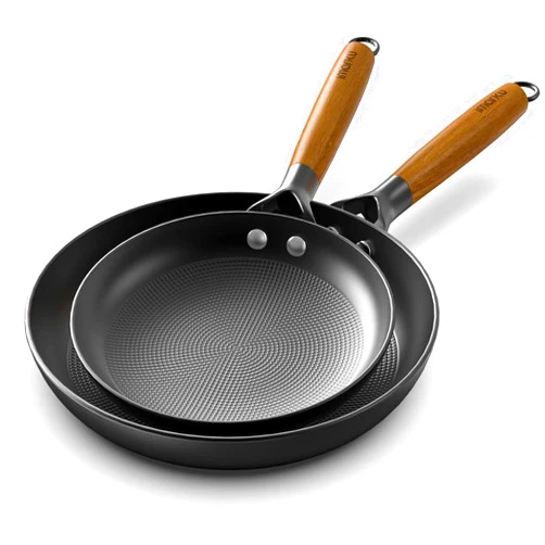imarku Non Stick Frying Pans - 8 inch & 10 inch Frying Pan Nonstick Set, Honeycomb Lock Oil Cast Iron Skillets, Dishwasher Safe, Induction Compatible, Stay-cool Detachable Handle Pans for Cooking