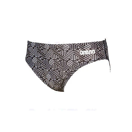ARENA Men's Team Color Print 3-inch Brief Athletic Training Swimsuit Bathing Suit