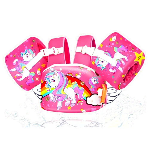 BiutiMama Toddler Floaties, Kids Swim Vest for 22-66 Lbs, Arm Floaties with Adjustable Straps Swim Floats & Arm Band Suitable for Water Sports Pool Swimming Safety for Infant 2,3,4,5,6,7 Years