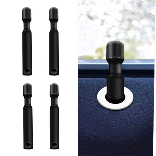 Qboonpt 4PCS Car Door Lock Knobs, FODZ-5421850-A Interior Door Lock Knob Post Pull Pin Decor Replace Accessories, Automotive Interior Front Rear Door Knob Cover for Ford Explorer F-150