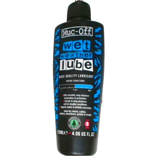 Muc-Off Muc Off Wet Chain Lube, 120 Milliliters - Biodegradable Bike Chain Lubricant, Suitable for All Types of Bike - Formulated for Wet Weather Conditions