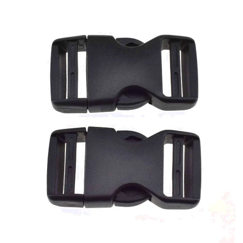 HAO PRO SGH Pro Quick Side Release Buckles Clips Snaps Dual Adjustable No Sewing Heavy Duty Plastic 1'/25mm Wide 3 Pack Replacement for Nylon Strap Backpack Fanny Pack Webbing Belt Dog Collars Sturdy