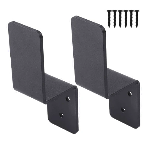 YZZHAJ 2pcs 2x4 Door Barricade Brackets| Door Barricade Open Bar Holder |Heavy Duty Steel Drop Open Bar Security Door Lock Z Bracket Fits 2x4 Boards,Tool Hanger for Your Home,Barn,Gate,Shed,Garage