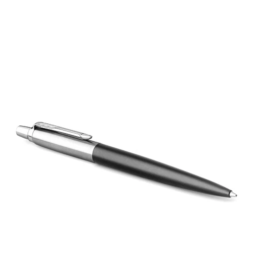 PARKER Jotter Ballpoint Pen, Bond Street Black with Chrome Trim, Medium Point Blue Ink, Gift Box (1953184)