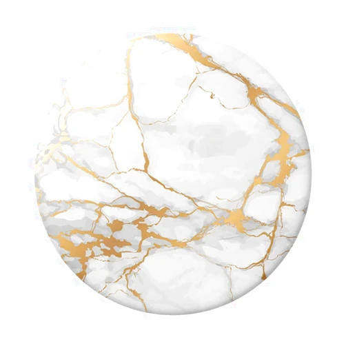 PopSockets Phone Grip with Expanding Kickstand, Marble PopGrip - Gold Lutz Marble