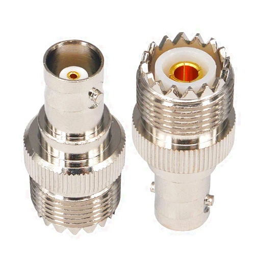 Boobrie 2-Pack BNC Female to UHF Female SO-239 BNC to UHF Jack Coax SO239 Connector for Antennas, Wireless LAN Devices, CCTV, Wi-Fi Radios External Antenna