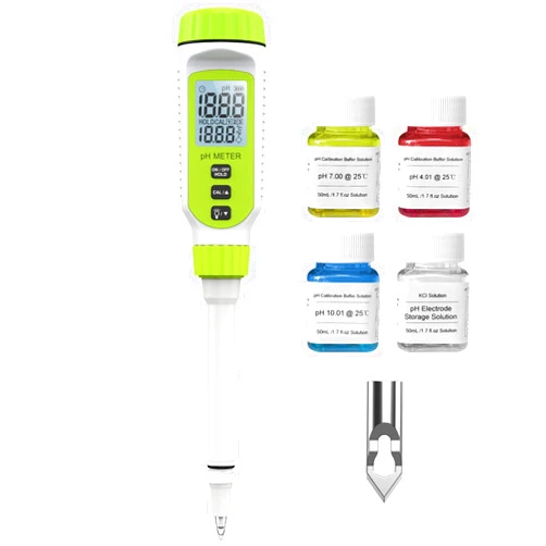 Tadeto Multifunctional Digital pH Meter for Food, High Precision Garden Soil pH Test Kit with LCD ℃/℉ Display for Plant/Solution, Water and Food pH Tester for Meat, Bread, Cheese,Water, Pool