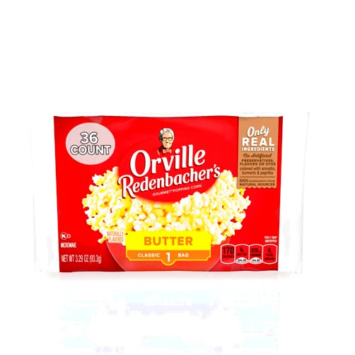Orville Redenbacher's Butter Popcorn, 3.29 Ounce Classic Bag, Pack of 36
