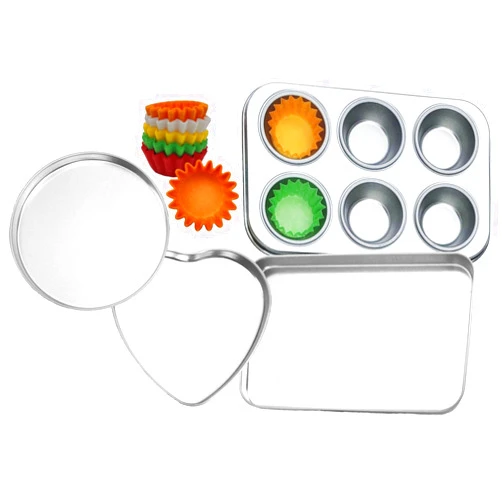 Quadrapoint Deluxe Pan Set Compatible with Easy Bake Ultimate Oven | Includes 60 Cupcake Liners THAT WILL FIT, UNLIKE OTHERS | Kids' Accessories for Cooking Easy Bake Oven Mixes