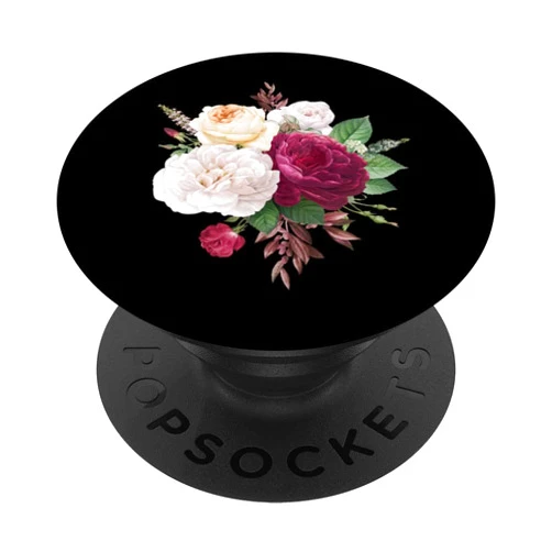 Ly Jane Ave. Vintage Rose Flower Floral Art Boho White Roses PopSockets Swappable PopGrip