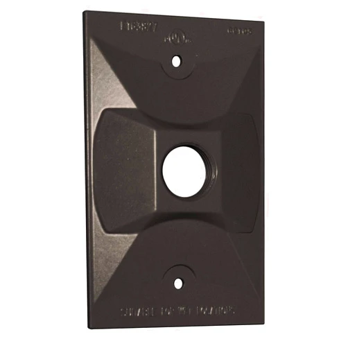Sigma Electric 14371BR 1/2-inch 1 Hole 1-Gang Rectangular Lamp Holder Cover, Bronze