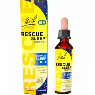 Unknown Bach RESCUE SLEEP Dropper 20mL, Natural Sleep Aid, Homeopathic Flower Remedy, Free of Melatonin, Sugar, and Gluten, Non-Alcohol, Non-Narcotic