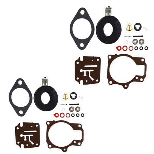 Autoparts 2-Pack Carburetor Carb Rebuild Kit with Float Replacement for 396701 18 20 25 28 30 35 40 45 48 50 55 60 65 70 75 HP