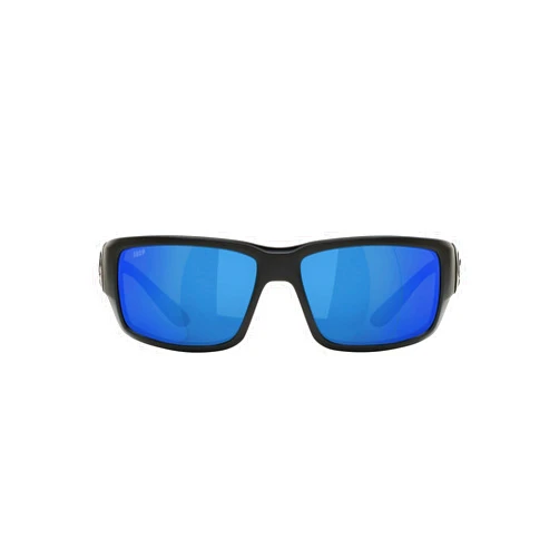 Costa Del Mar Mens Fantail Rectangular Sunglasses, Blackout/Grey Blue Mirrored Polarized-580P, 59 mm