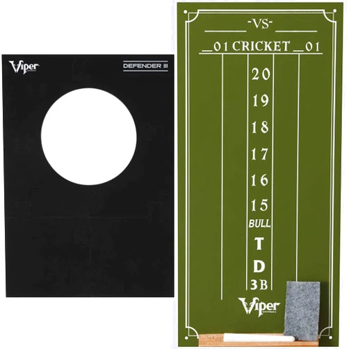 Viper by GLD Products Defender III Extended Length Dartboard Surround Wall Protector, Black, One Size