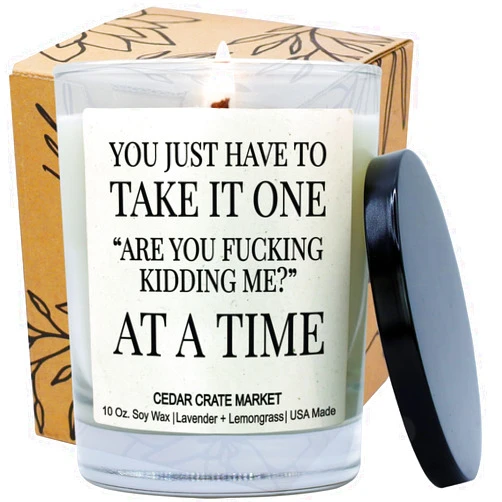 Cedar Crate Market - Funny Candles for Women Adult Humor, Funny Mothers Day Gifts, Coworker, Boss, Office, Mom Birthday Gifts, Friendship, Best Friend, BFF, 100% Soy Wax, Hand Poured in the USA