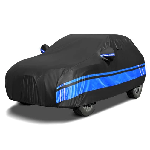 ATHUPEAD 10-Layer SUV Car Cover Waterproof All Weather for Automobiles, Outdoor Full Covers with Rain Snow Sun UV Protection with Door Zipper, Universal Fit for SUV, Size S4 (See Size Chart)