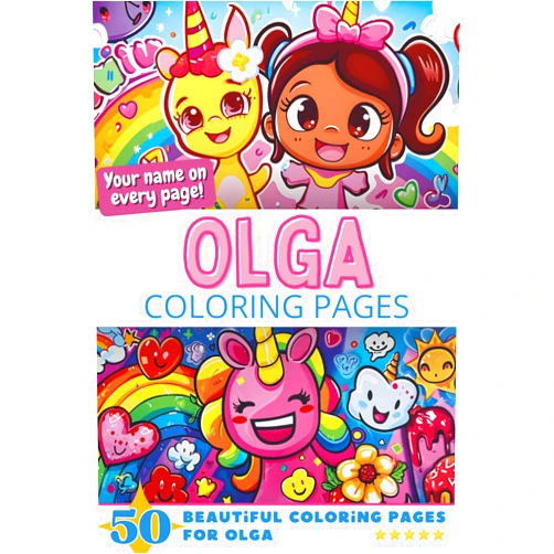 By Pick-A-Page Publishing (Author) Olga Coloring Pages: Wow-Effect! Your name on every page - Olga coloring book - 6x9