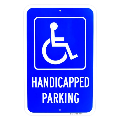 Enjoyist Large Handicap Parking Sign, Handicapped Sign, 18