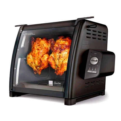Ronco ST5500SBLK Series Rotisserie Oven, Countertop Rotisserie Oven, 3 Cooking Functions: Rotisserie, Sear and No Heat Rotation, 12-Pound Capacity, Black