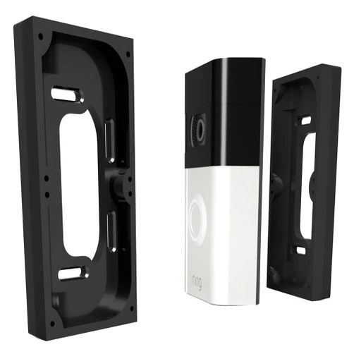 Hidden River Lab Premium Ring Battery Doorbell Mount - 0.5” Spacer for Ring 3, Ring 4, Ring Battery PRO, Ring Battery Plus - Black