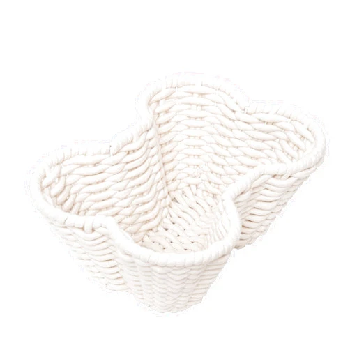 JJSQYLAN JJSQ Dog Toy Basket for Storage, Pet Toy Organizer Bin, Cotton Rope Baskets for Oraganizing, Bone Shape Basket Handmade 17