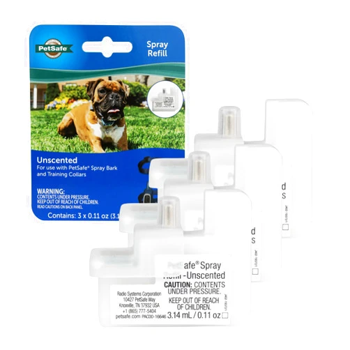 PetSafe Spray Refill - Unscented - No-Mess Replacement Cartridges Spray Dog Bark Collar Remote Training Collar - Refill Cartridge Only - 3-Pack - PAC00-16646