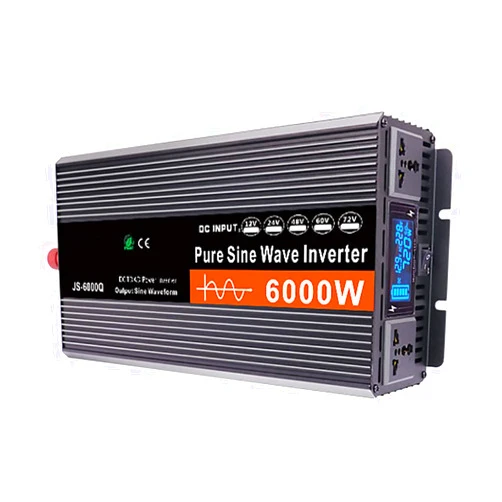 JINTAOMA Pure Sine Wave Inverter 12V to 220V 3000W-6000W Peak Power Converter DC to AC with LCD Display, for Car Boat Truck RV Solar Power,6000W-12Vto220V