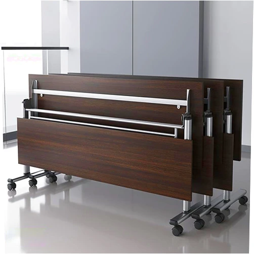 LEOAMBS 1PCS Folding Conference Table, Mobile Training Table with Locking Wheel, Flip Top Training Table, Modern Conference Room Table, Office Conference Table for Conference Rooms, Training Rooms Ect