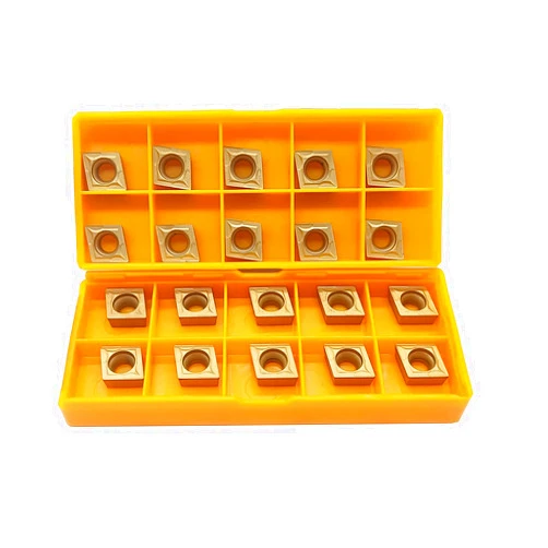 Zouzmin 20pcs CCMT09T304/CCMT32.51 Carbide Turning Inserts,CCMT Insert Mutilayer Coated CNC Lathe Replacement Cutters Inserts for Lathe Turning Tool Holder Boring Bar