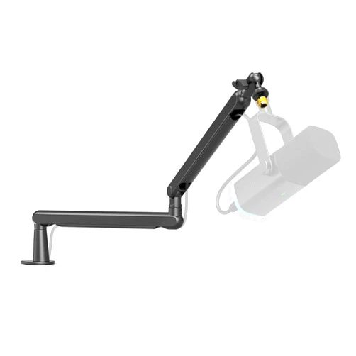 FIFINE Microphone Boom Arm, Low Profile Adjustable Stick Microphone Arm Stand with Desk Mount Clamp, Screw Adapter, Cable Management, for Podcast Streaming Gaming Studio-BM88