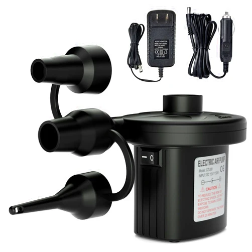 Jasonwell Electric Air Pump Portable Quick-Fill AC DC Inflator Deflator Pump for Air Mattress Inflatables Pool Floats Water Toy Raft Bed Boat Pool Toy with Nozzles 110-240 V