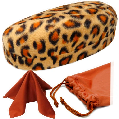 MyEyeglassCase Hard Sunglasses case - Women Glasses Case Holder - Large Durable Eyeglass Case Hard Shell with Pouch & Cloth