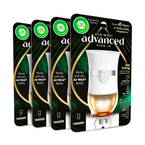 Air Wick Advanced Plug In Scented Oil Warmer, Advanced Gadget, Home Air Freshener (Pack of 4, Gadget Only, Refills Sold Separately)