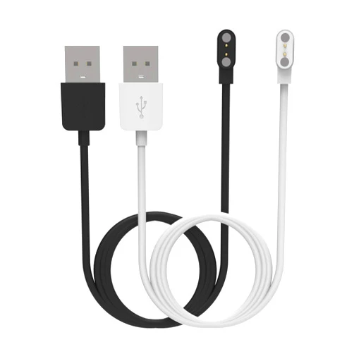 Chofit Charging Cable Compatible with Quican Smart Watch Charger 1.9ft USB Flexible Magnetic Charging Cord for Quican Replacement Charger (Black&White)