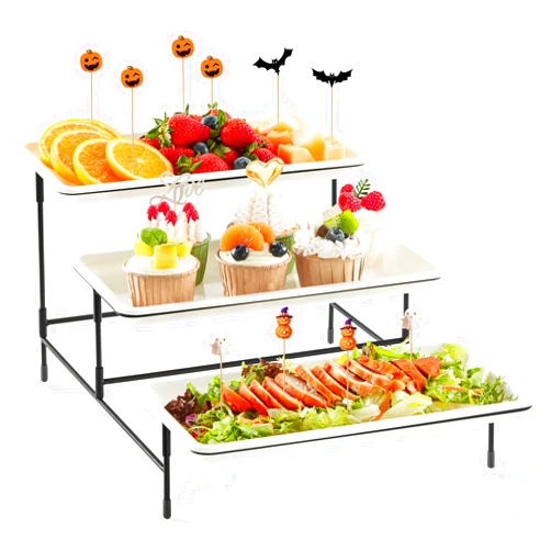 Lifewit 3 Tier Plastic Serving Tray for Party Supplies, 12