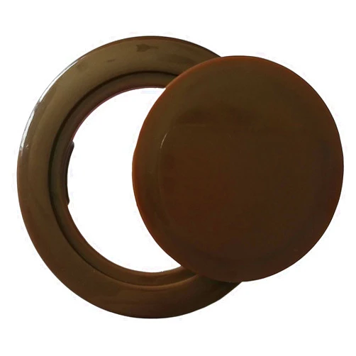 SUQ I OME 1 Set of 2 inch Patio Parasol Umbrella Hole Ring Table Hole Insert Cover Cap Plug Set,Plastic, 2-Inch (Brown)