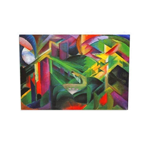 Generic Deer in A Monastery Garden Poster FRANZ- MARC Picture Print Canvas Poster Wall Paint Art Posters Decor Modern Home Artworks Gift Idea 12x18inch(30x45cm)
