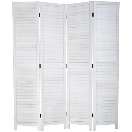 FDW Room Divider Partition 4 Panel Privacy Screen Folding Screen Wood Frame Screen for Home Office Bedroom