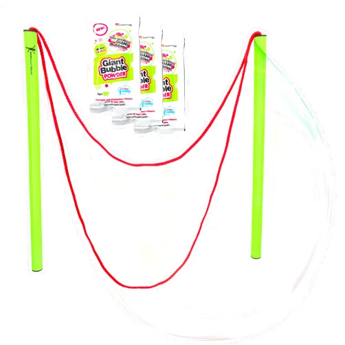 WOWmazing Giant Bubble Powder Kit: Include Large Bubble Wand and 3 Packet of Big Bubble Powder (Makes 3 Gallons) | Outdoor Toy for Kids, Boys, Girls | Powder Made in USA