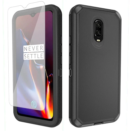 Asuwish Phone Case for OnePlus 7 6T with Screen Protector and Cell Cover Hybrid Rugged Shockproof Hard Protective Accessories OnePlus6T A6013 OnePlus7 GM1900 One Plus6T 1+ Plus7 1 Plus 1plus T6 Black