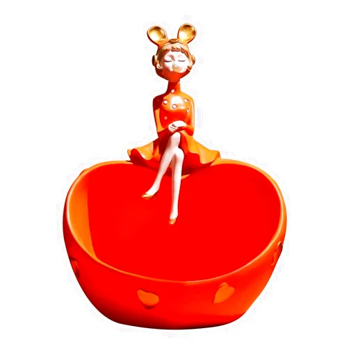 MYOYUE Scandinavian Cute Fun Storage Little Girl Desktop Candy Key Jewelry Storage Ornaments Living Room Decorative Crafts