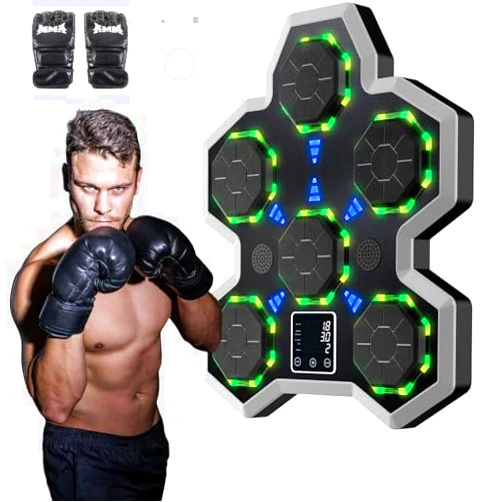 Markton RELAXJOYHN Music Boxing Machine,Boxing Machine Wall Mounted,Smart Bluetooth Musical Beat Boxing Trainer With Gloves,Electronic Boxing Equipment Punching Workout Machine For Adults Home,Indoor and Gym1